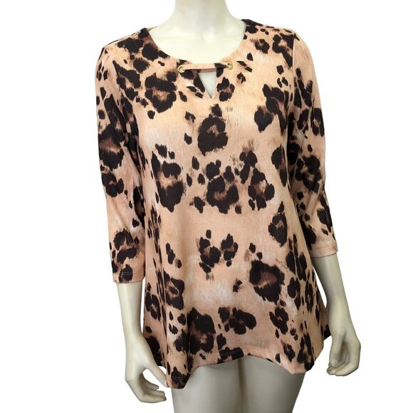 ALLISON DALEY ANIMAL PRINT 3/4 SLEEVE TOP SM NEW WITH TAG‎ - Picture 1 of 4